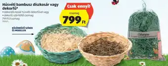 Húsvéti bambusz díszkosár vagy dekorfű 1 csomag
