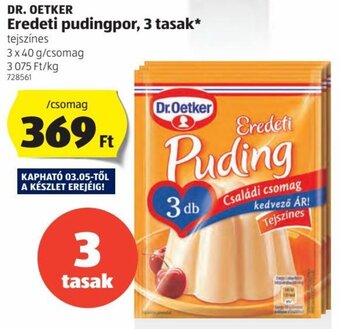 ALDI Dr.Oetker Eredeti pudingpor 3 x 40 g ajánlat
