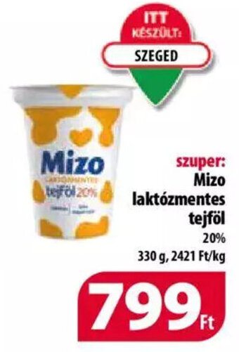 Coop Mizo Laktózmentes tejföl 20% 330 g ajánlat