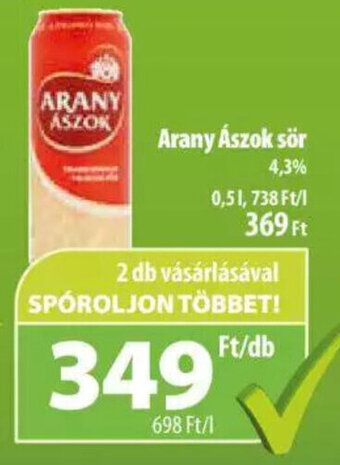Coop Arany Ászok sör 4,3% 0,5 l ajánlat