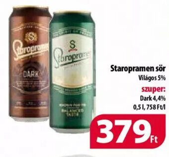 Coop Staropramen sör 5% 0,5 l ajánlat