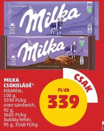 PENNY Milka csokoládé 92 - 100 g ajánlat