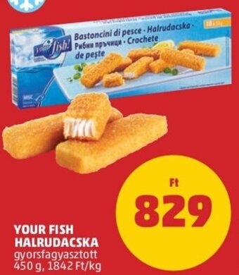 PENNY Your Fish halrudacska 450 g ajánlat