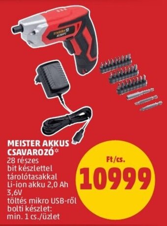 Meister Akkus csavarozó 1 db