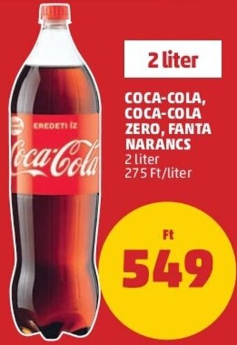 PENNY Coca-Cola, Coca-Cola zero, fanta narancs 2 l ajánlat