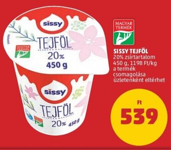 PENNY Sissy Tejföl 450 g ajánlat