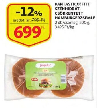 Pantastico! Fitt szénhidrátcsökkentett hamburgerzsemle 2 db
