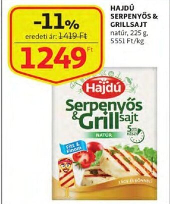 Auchan Hajdú Serpenyős & grillsajt 225 g ajánlat