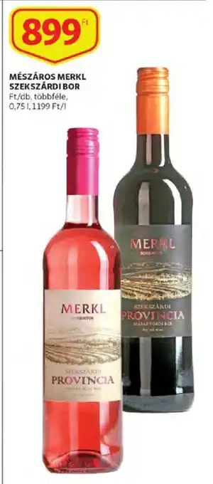 Auchan Mészáros Merkl szekszárdi bor 0,75 l ajánlat