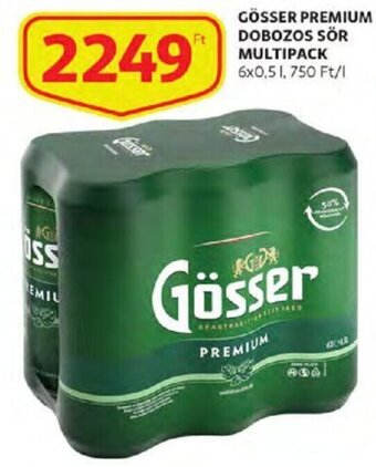 Auchan Gösser Premium dobozos sör multipack 6 x 0,5 l ajánlat