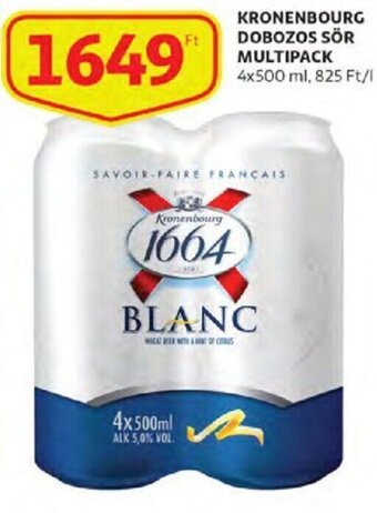 Auchan Kronenbourg dobozos sör multipack 4 x 500 ml ajánlat