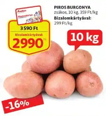 Auchan Piros burgonya 10 kg ajánlat