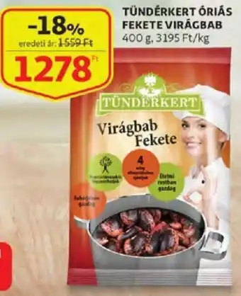Auchan Tündérkert Óriás fekete virágbab 400 g ajánlat