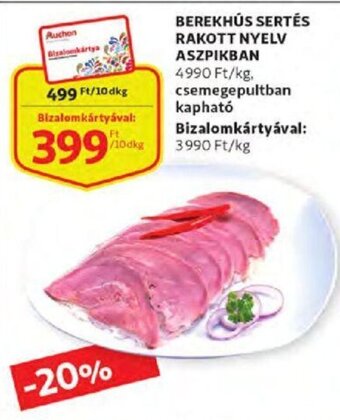 Auchan Berekhús sertés rakott nyelv aszpikban 10 dkg ajánlat