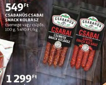 Auchan Csabahús csabai snack kolbász 100 g ajánlat