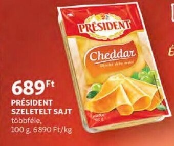 Auchan Président Szeletelt sajt 100 g ajánlat