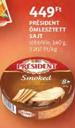 Auchan Président Ömlesztett sajt 140 g ajánlat