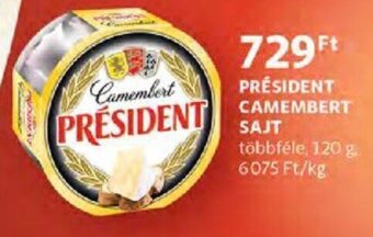 Auchan Président Camembert sajt 120 g ajánlat