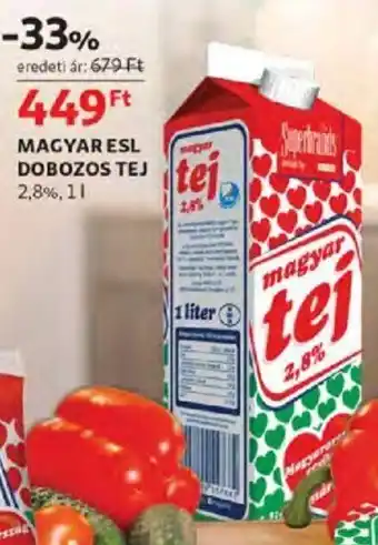 Auchan Magyar esl doobozos tej 1 l ajánlat