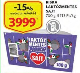 Auchan Riska Laktózmentes sajt 700 g ajánlat