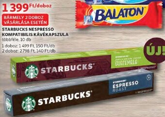 Auchan Starbucks Nespresso kompatibilis kávékapszula 10 db ajánlat
