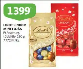 Auchan Lindt Lindor mini tojás 180 g ajánlat