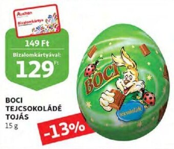Auchan Boci Tejcsokoládé tojás 15 g ajánlat