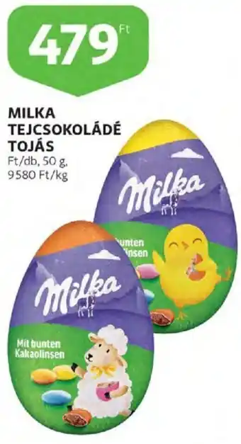 Auchan Milka Tejcsokoládé tojás 50 g ajánlat
