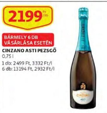 Auchan Cinzano Asti pezsgő 0,75 l ajánlat