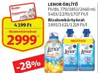 Auchan Lenor Öblítő 770 - 2460 ml ajánlat