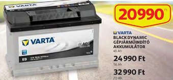 Auchan Varta Black dynamic gépjárműindító akkumulátor 1 db ajánlat