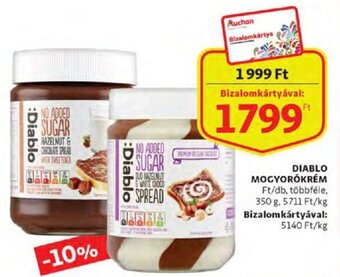 Auchan Diablo Mogyorókrém 350 g ajánlat