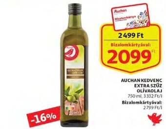 Auchan Auchan Kedvenc extra-szűz olívaolaj 750 ml ajánlat