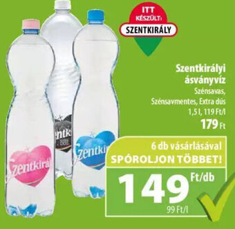 Coop Szentkirályi ásványvíz 1,5l ajánlat
