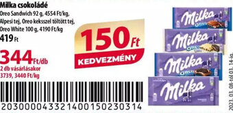 Coop Milka csokoládé 92 / 100 g ajánlat