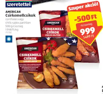 ALDI American Csirkemllcsíkok 500 g ajánlat