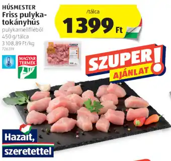 ALDI Húsmester Friss pulyka tokánzhús 450g ajánlat