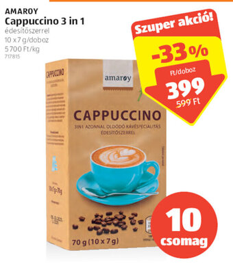 Amaroy Cappuccino 3 in 1 10 x 7 g