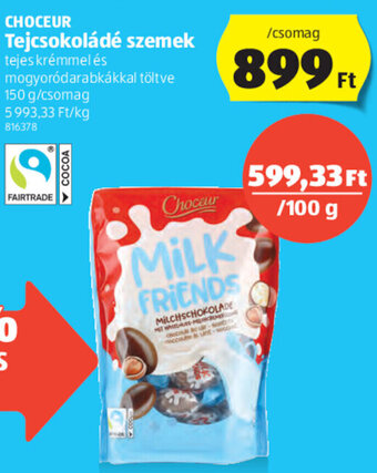 ALDI Choceur Tejcsokoládé szemek 150 g ajánlat