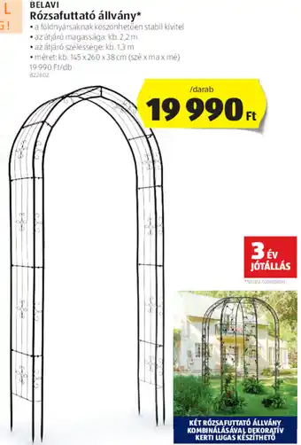 ALDI Belavi Rózsafuttató állvány 1 db ajánlat