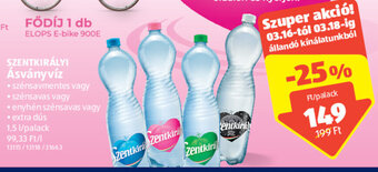 ALDI Szentkirályi ásványvíz 1,5l ajánlat