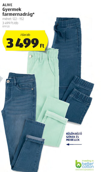 ALDI Alive Gyermek farmernadrág 1 db ajánlat