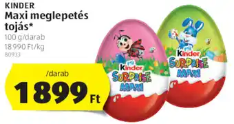 ALDI Kinder Maxi meglepetés tojás 100 g ajánlat