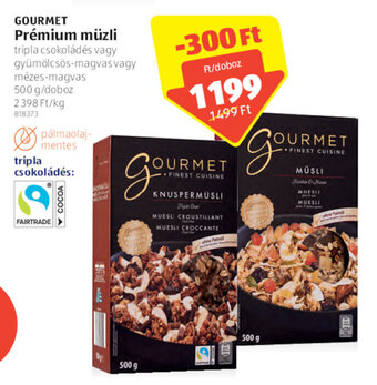ALDI Gourmet Prémium müzli 500 g ajánlat