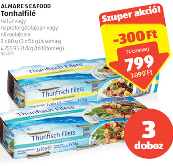 ALDI Almare Seafood Tonhalfilé 3 x 80 g ajánlat