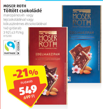 ALDI Moser Roth Töltött csokoládé 140 g ajánlat