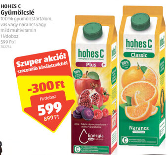 ALDI Hohes C Gyümölcslé 1 l ajánlat