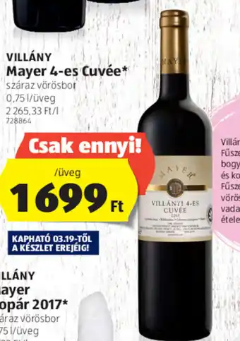 Villány Mayer 4-es cuvée 0,75 l