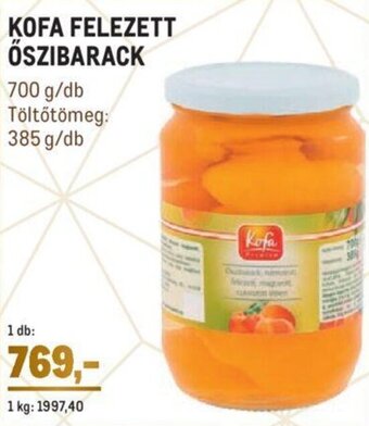 Metro Kofa Felezett őszibarack 700 g ajánlat