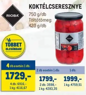 Koktélcseresznye 750 g